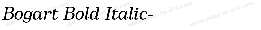Bogart Bold Italic字体转换